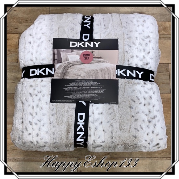 Dkny Bedding Dkny Cozy Luxe Luxurious King Faux Fur Comforter Set